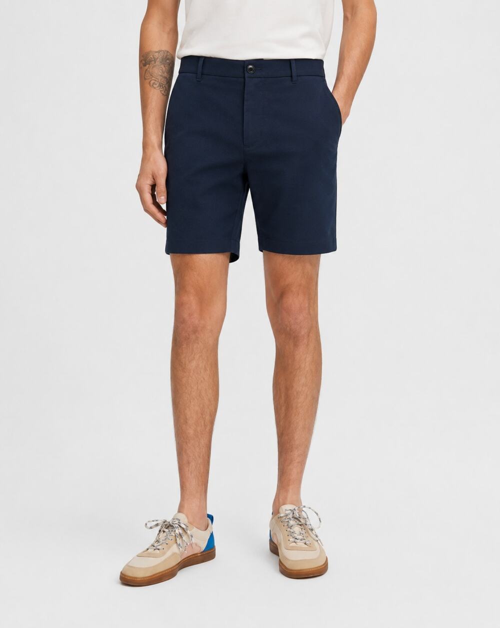 EVERLANE Men's The 7" Performance Chino Shorts Size 28 Navy Blue NWT